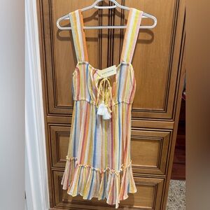 Ramy Brook Multicolor Striped Dress with Tassels